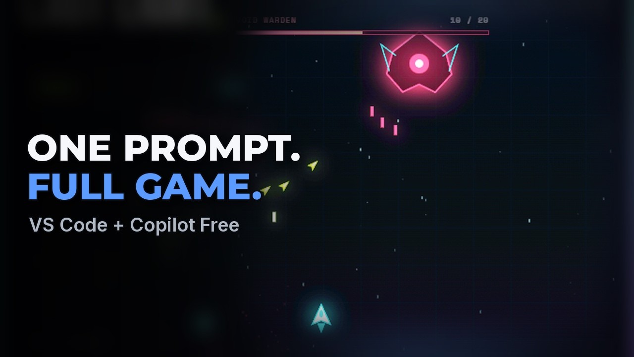 How to Vibe Code a Game with ONE Prompt! (FREE with GitHub Copilot, No Coding)